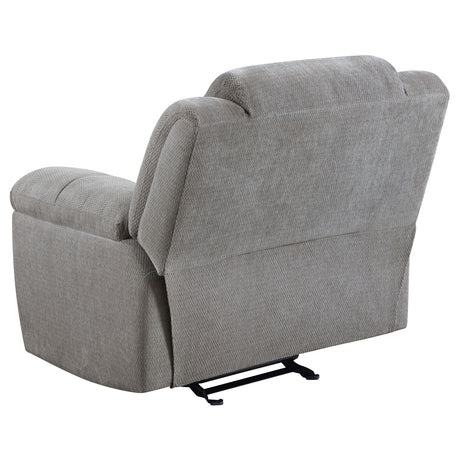 Gilson Gray Chenille Glider Recliner Chair from Coaster - Luna Furniture
