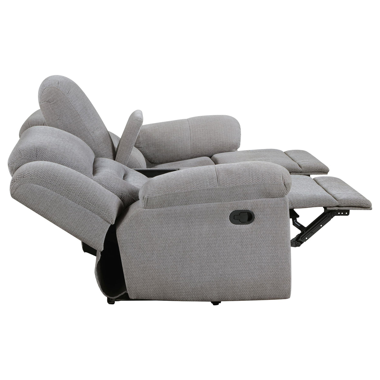 Gilson Gray Chenille Reclining Loveseat from Coaster - Luna Furniture
