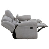 Gilson Gray Chenille Reclining Loveseat from Coaster - Luna Furniture