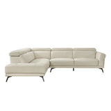 Giselle Beige Leather 2-Piece Sectional with Left Chaise from Homelegance - Luna Furniture