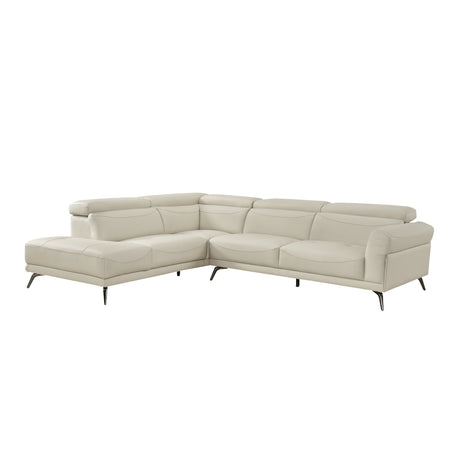 8456BEG*2LC2R (2)2-Piece Sectional with Left Side Chaise from Homelegance - Luna Furniture