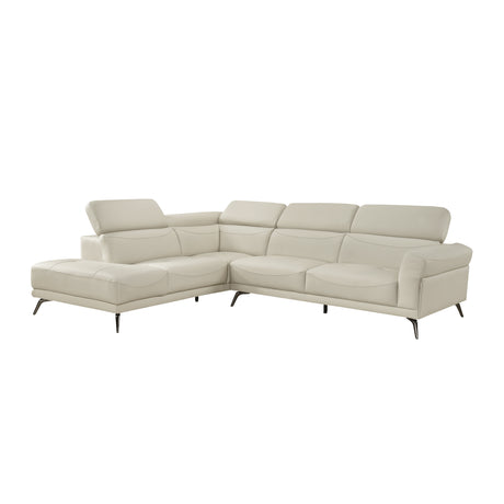 8456BEG*2LC2R (2)2-Piece Sectional with Left Side Chaise from Homelegance - Luna Furniture