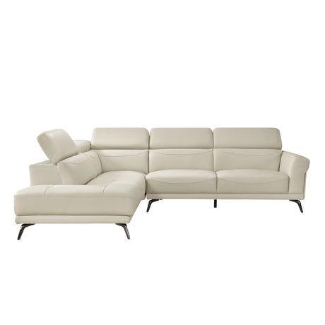 8456BEG*2LC2R (2)2-Piece Sectional with Left Side Chaise from Homelegance - Luna Furniture