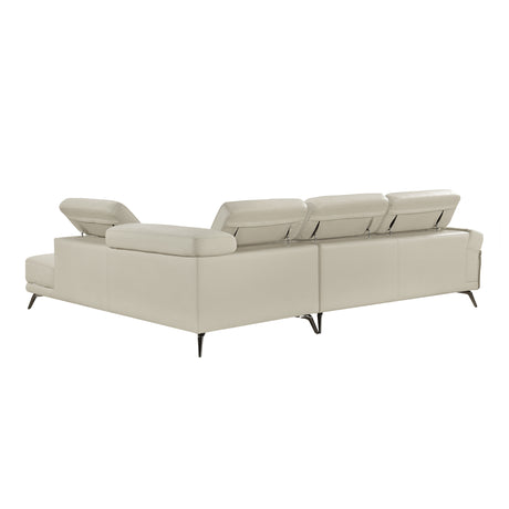 8456BEG*22LRC (2)2-Piece Sectional with Right Side Chaise from Homelegance - Luna Furniture