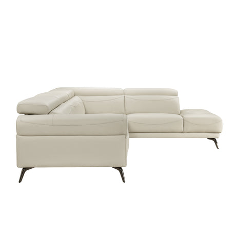 8456BEG*22LRC (2)2-Piece Sectional with Right Side Chaise from Homelegance - Luna Furniture