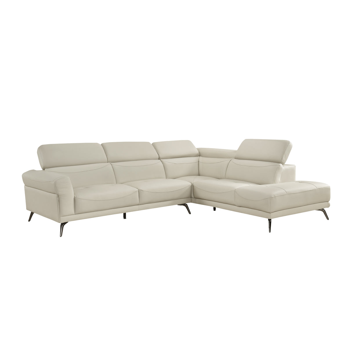 8456BEG*22LRC (2)2-Piece Sectional with Right Side Chaise from Homelegance - Luna Furniture