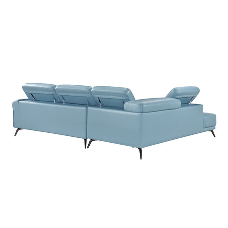 8456BUE*2LC2R (2)2-Piece Sectional with Left Side Chaise from Homelegance - Luna Furniture