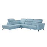 8456BUE*2LC2R (2)2-Piece Sectional with Left Side Chaise from Homelegance - Luna Furniture