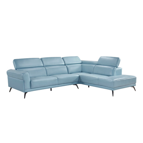 8456BUE*22LRC (2)2-Piece Sectional with Right Side Chaise from Homelegance - Luna Furniture