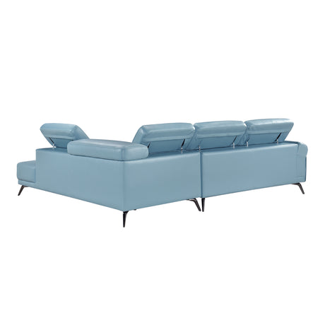 8456BUE*22LRC (2)2-Piece Sectional with Right Side Chaise from Homelegance - Luna Furniture