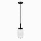 Giza Pendant Lamp - Black and Clear from Ashcroft Furniture - Luna Furniture