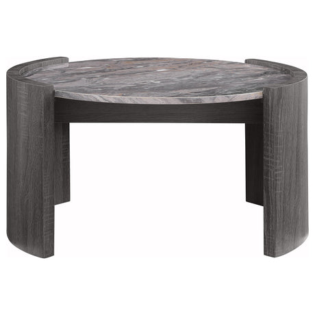 Gladstone Distressed Gray 2-Piece Coffee and End Table Set from Coaster - Luna Furniture