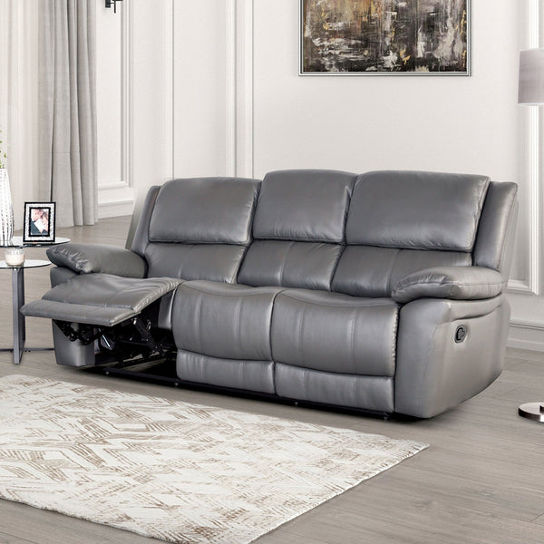 Glarus Dark Gray Sofa Manual Recliner