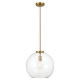 Gleam Pendant Lamp with Satin Brass and Clear Glass from Ashcroft Furniture - Luna Furniture