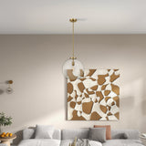 Gleam Pendant Lamp with Satin Brass and Clear Glass from Ashcroft Furniture - Luna Furniture