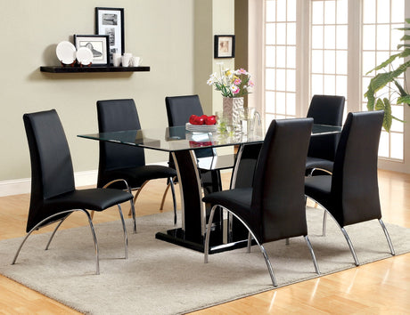 Glenview Black 72" Dining Table from Furniture of America - Luna Furniture