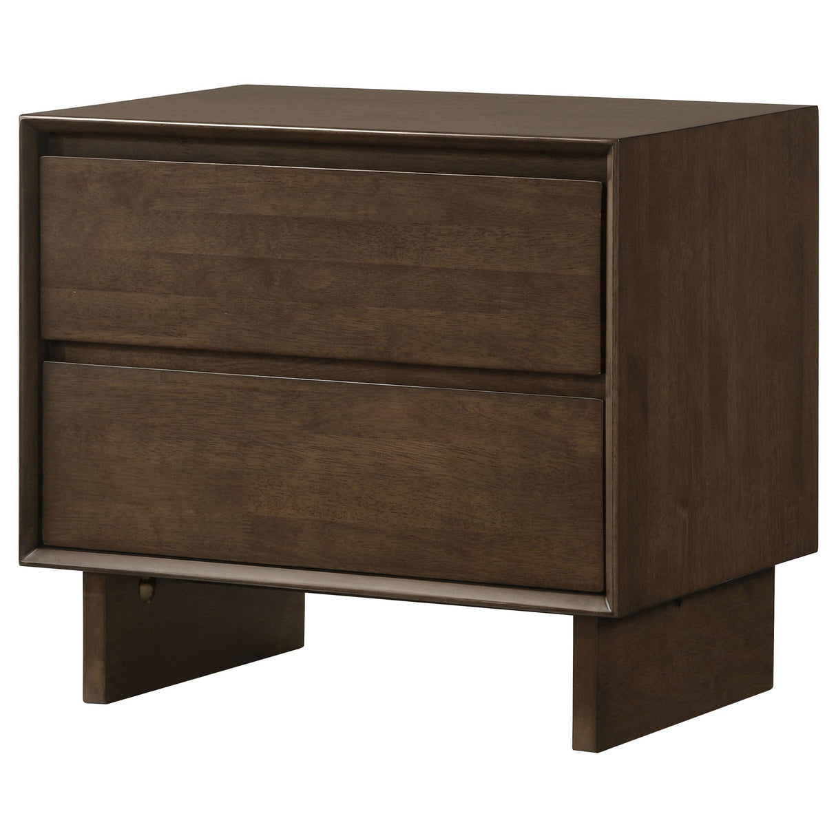 Glenwood Warm Brown 2-Drawer Nightstand from Coaster - Luna Furniture