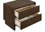 Glenwood Warm Brown 2-Drawer Nightstand from Coaster - Luna Furniture