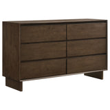 Glenwood Warm Brown 6-Drawer Dresser from Coaster - Luna Furniture