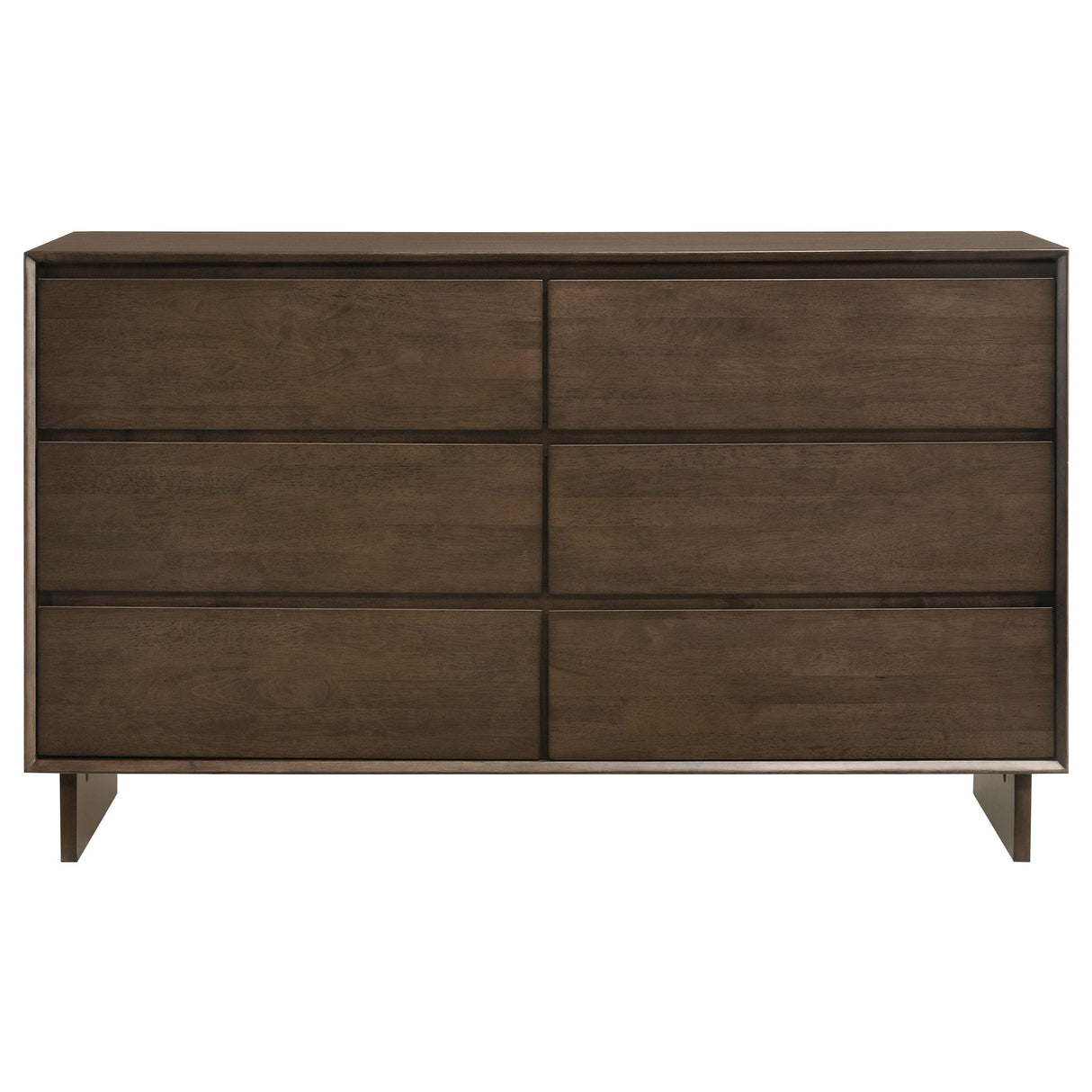 Glenwood Warm Brown 6-Drawer Dresser from Coaster - Luna Furniture