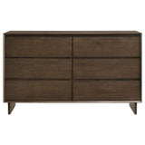 Glenwood Warm Brown 6-Drawer Dresser from Coaster - Luna Furniture