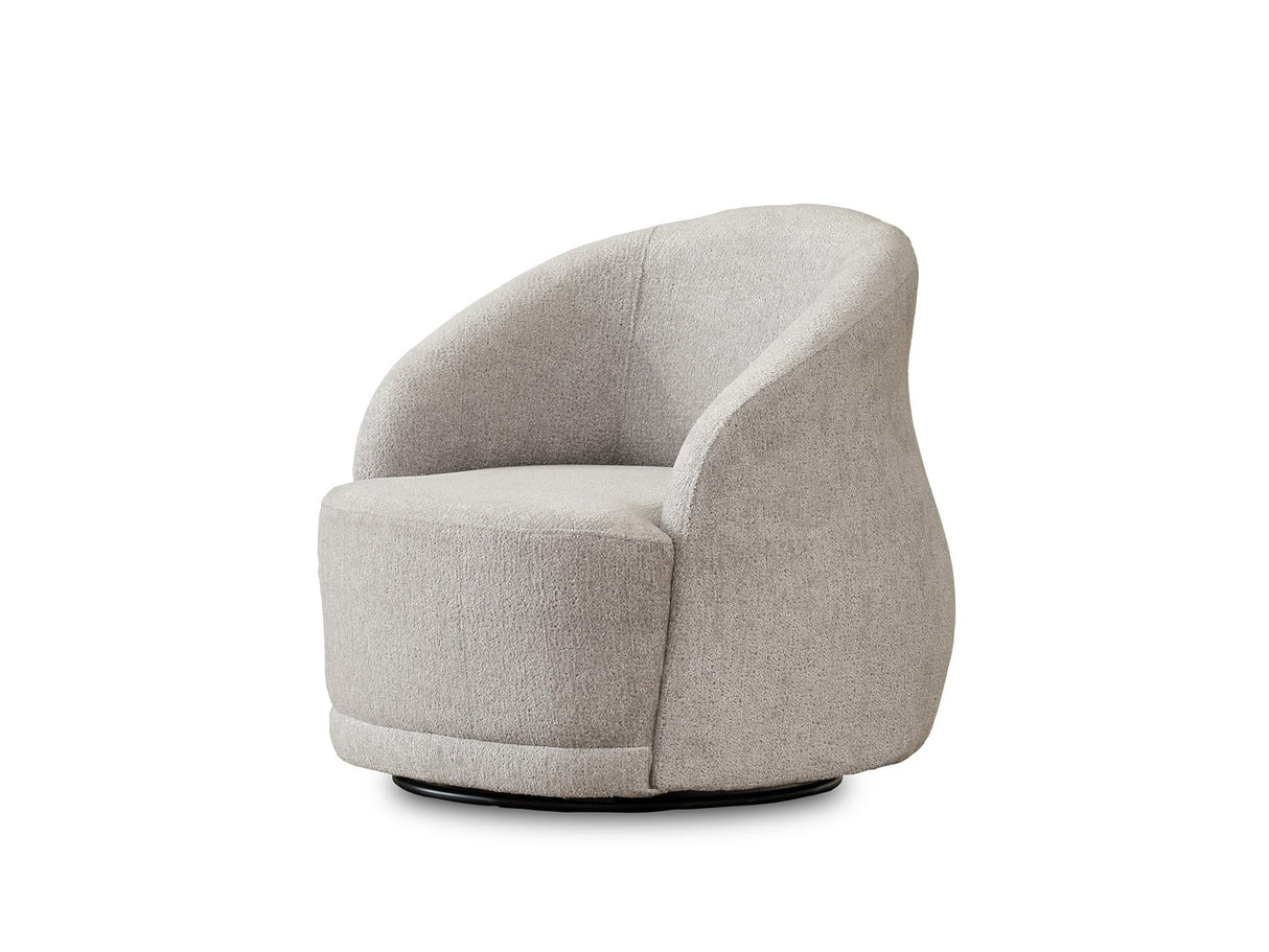 Gloria Cream Swivel Chair from Furnia - Luna Furniture