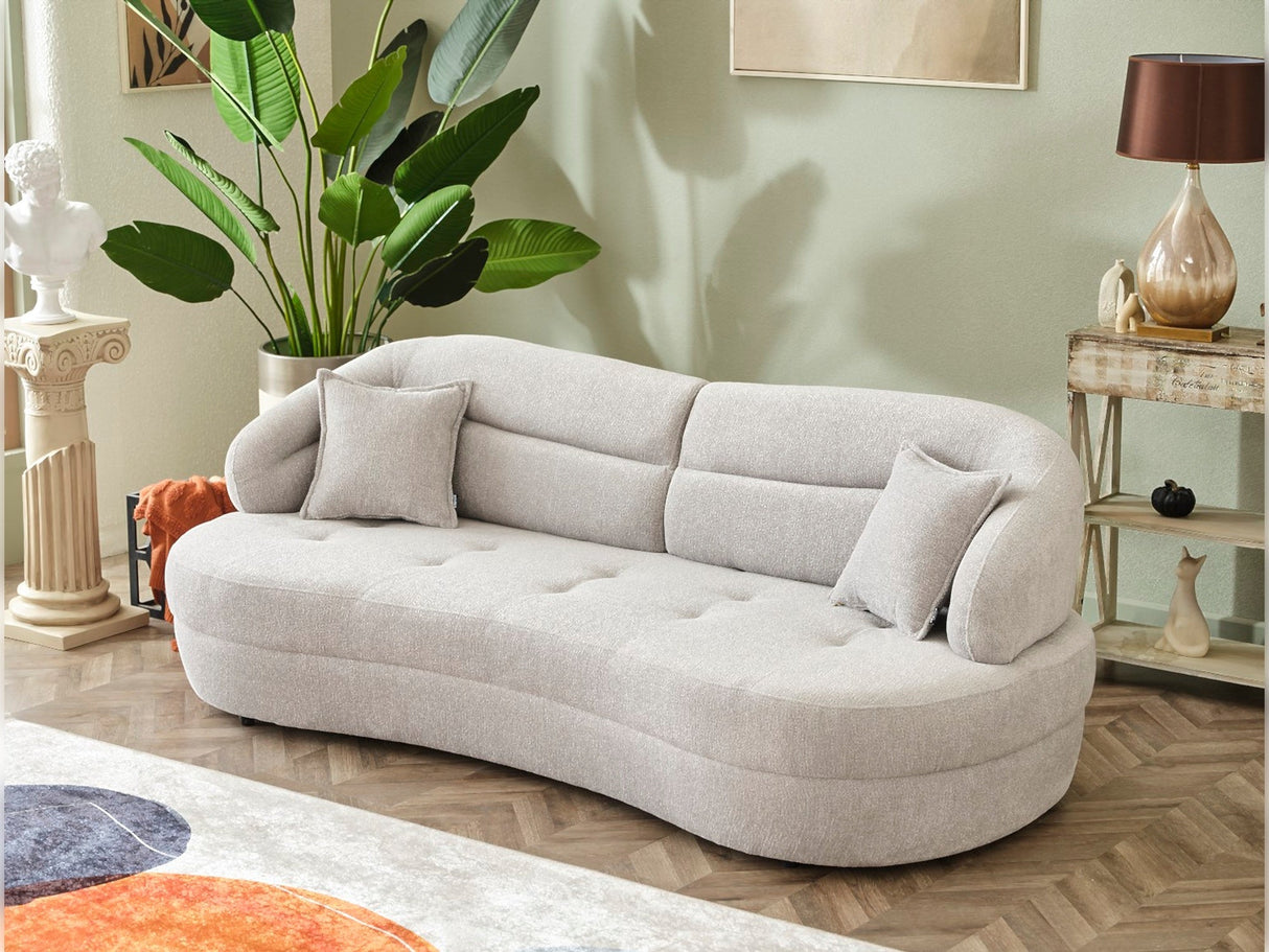 Gloria Cream Convertible Sofa from Furnia - Luna Furniture
