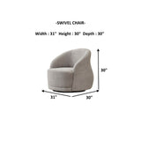 Gloria Cream Swivel Chair from Furnia - Luna Furniture