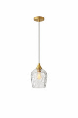 Glowline Pendant Lamp - Gold and Clear from Ashcroft Furniture - Luna Furniture