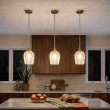 Glowline Pendant Lamp - Gold and Clear from Ashcroft Furniture - Luna Furniture