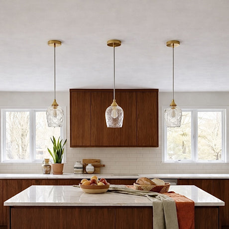 Glowline Pendant Lamp - Gold and Clear from Ashcroft Furniture - Luna Furniture