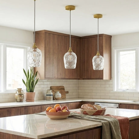 Glowline Pendant Lamp - Gold and Clear from Ashcroft Furniture - Luna Furniture