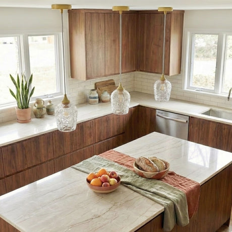 Glowline Pendant Lamp - Gold and Clear from Ashcroft Furniture - Luna Furniture