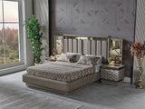 Gokce Nightstand With Back Mirror from Furnia - Luna Furniture