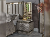 Gokce Nightstand With Back Mirror from Furnia - Luna Furniture