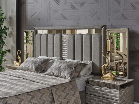 Gokce Queen Bed Frame With Headboard from Furnia - Luna Furniture