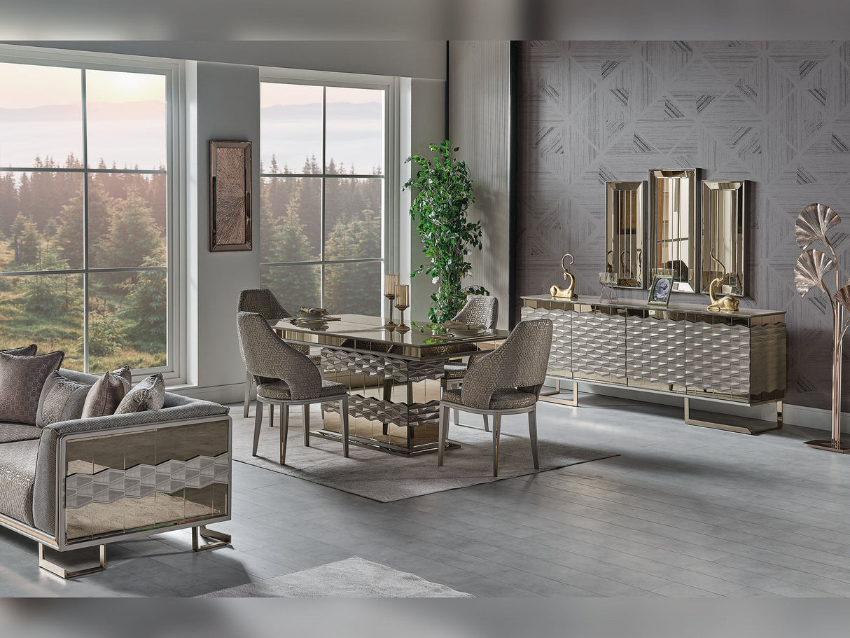 Gokce Consol With Mirror from Furnia - Luna Furniture