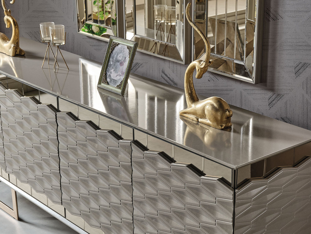 Gokce Consol With Mirror from Furnia - Luna Furniture
