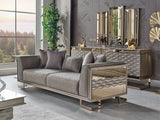 Gokce 4-pieces (2 Sofa & 2 Chair) Livingroom Set in Grey from Furnia - Luna Furniture