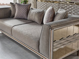 Gokce Stationary Sofa in Grey from Furnia - Luna Furniture