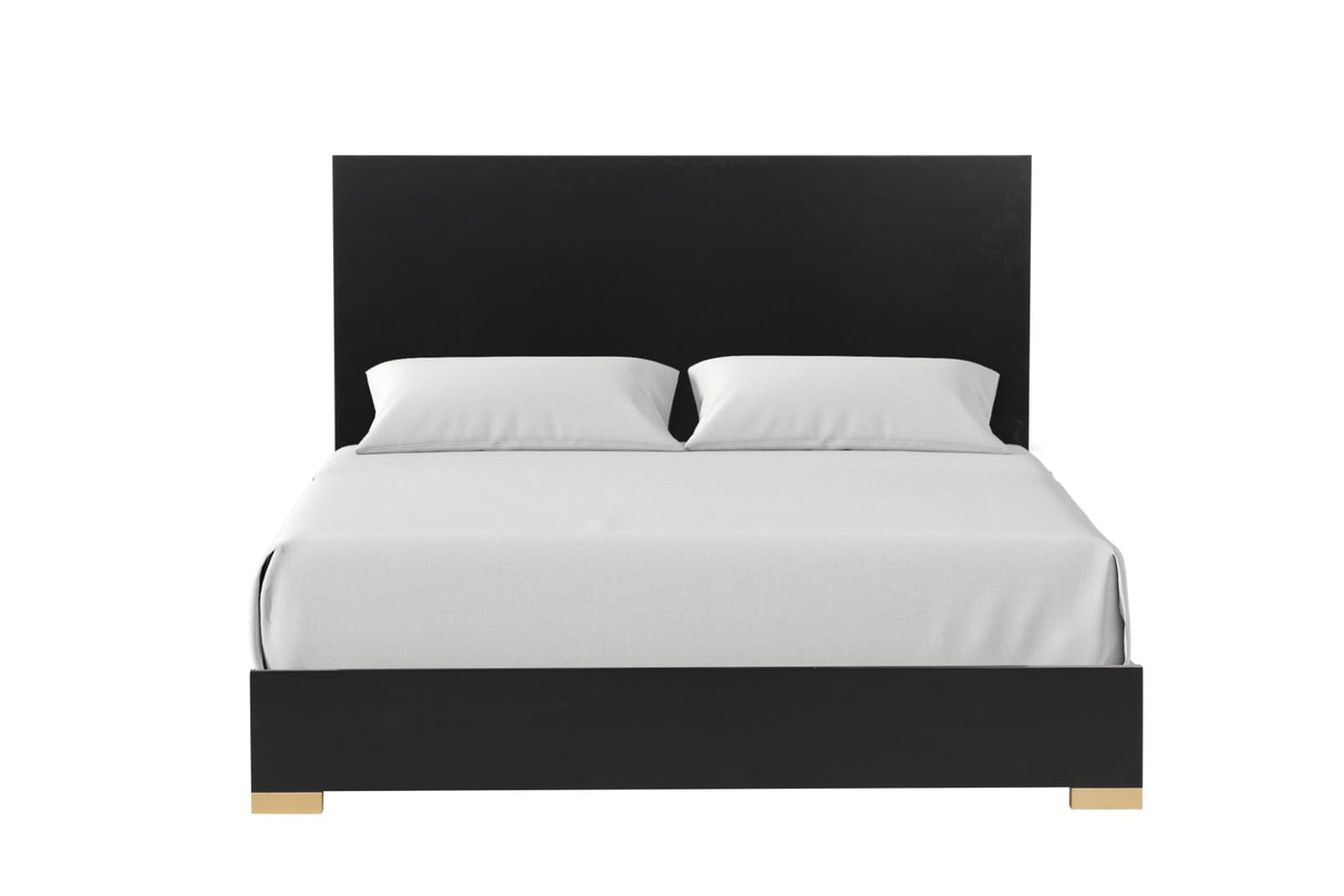 Goldsberg Black King Panel Bed from Furniture of America - Luna Furniture