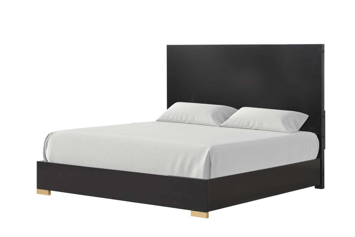 Goldsberg Black King Panel Bed from Furniture of America - Luna Furniture