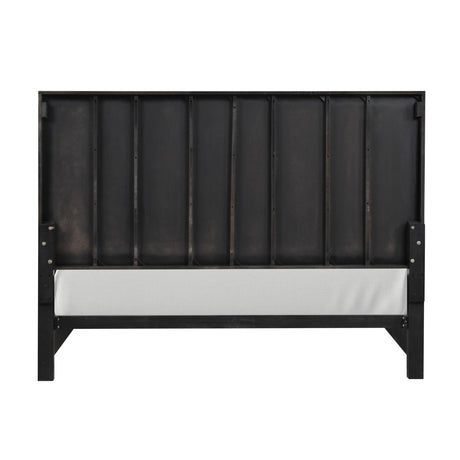 Goldsberg Black/Gold King Panel Bed from Furniture of America - Luna Furniture