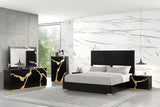 Goldsberg Black King Panel Bed from Furniture of America - Luna Furniture
