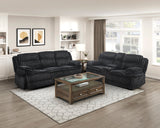 Goodland Black Double Reclining Love Seat with Center Console from Homelegance - Luna Furniture