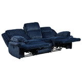 Goodland Blue Double Reclining Sofa from Homelegance - Luna Furniture
