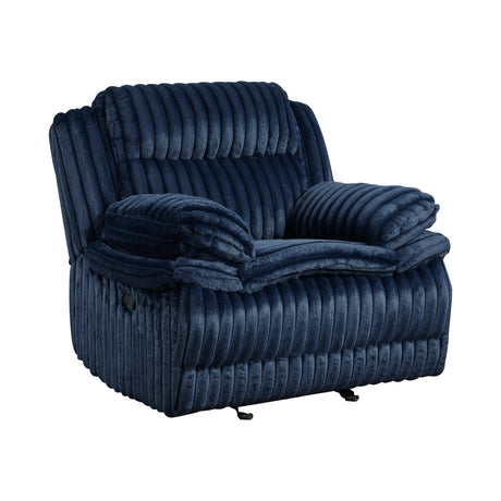 Goodland Blue Glider Reclining Chair from Homelegance - Luna Furniture