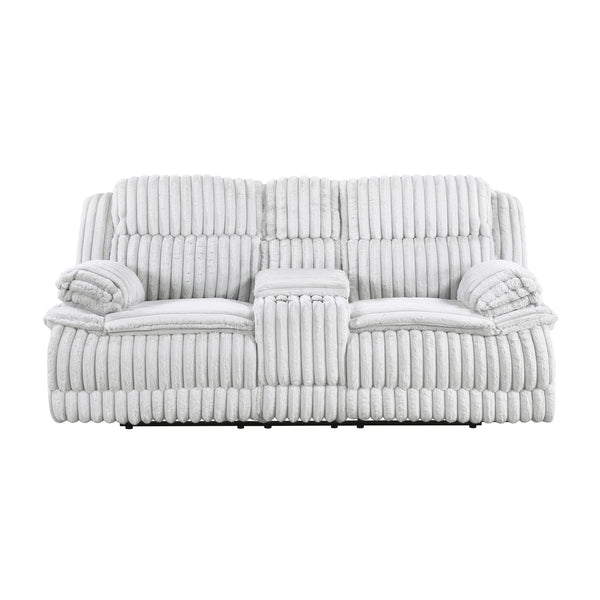 Goodland Gray Double Reclining Loveseat with Center Console