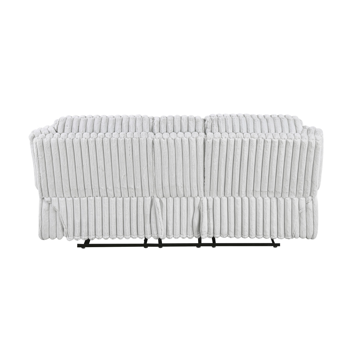 Goodland Gray Double Reclining Loveseat with Center Console from Homelegance - Luna Furniture