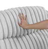 Goodland Gray Double Reclining Loveseat with Center Console from Homelegance - Luna Furniture